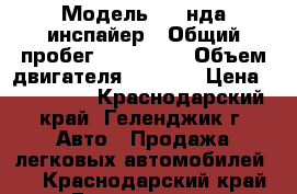  › Модель ­ Xoнда инспайер › Общий пробег ­ 230 000 › Объем двигателя ­ 2 500 › Цена ­ 165 000 - Краснодарский край, Геленджик г. Авто » Продажа легковых автомобилей   . Краснодарский край,Геленджик г.